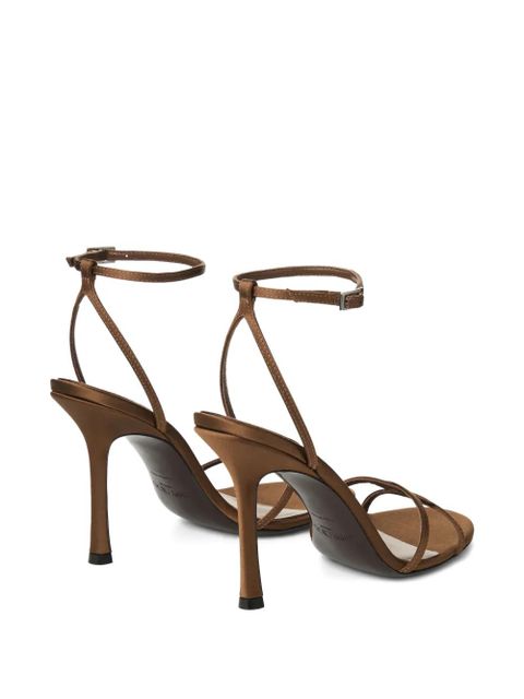 Jimmy Choo 100mm Leo leather sandals - Brown
