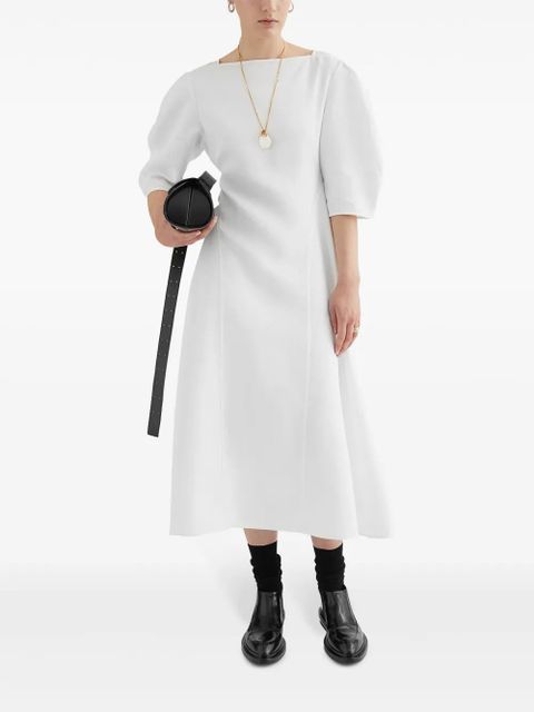 Jil Sander puff-sleeves dress - White