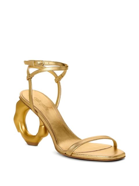 Cult Gaia 90mm leather heeled sandals - Gold - zdjęcie produktu nr 2