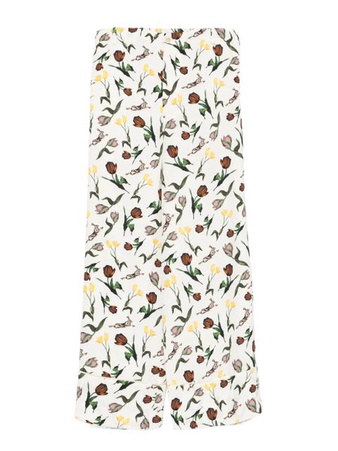 Marni tulips-hares-print trousers - White - zdjęcie produktu nr 1