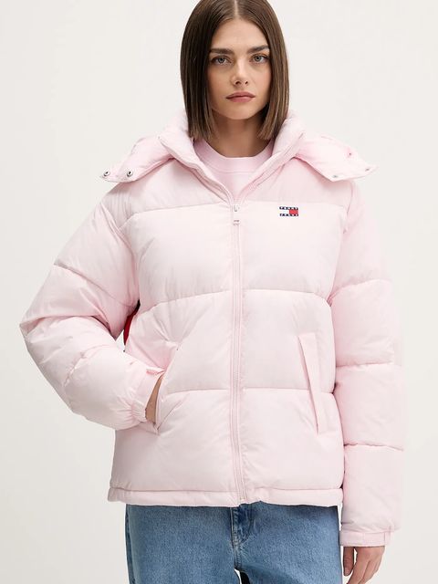 Tommy Jeans kurtka kolor różowy zimowa DW0DW22041