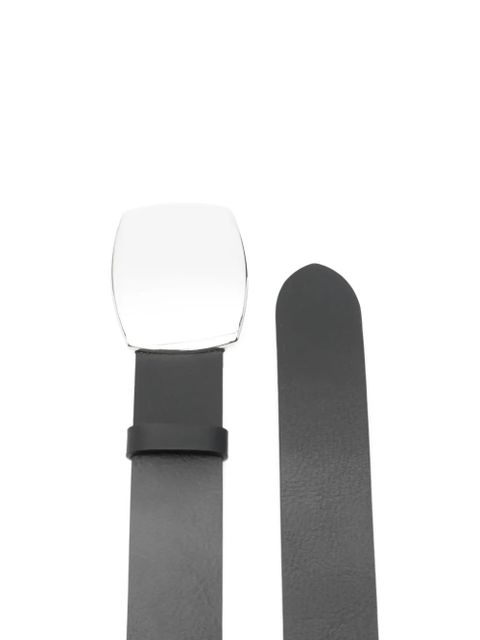 Alysi rectangular-buckle leather belt - Black