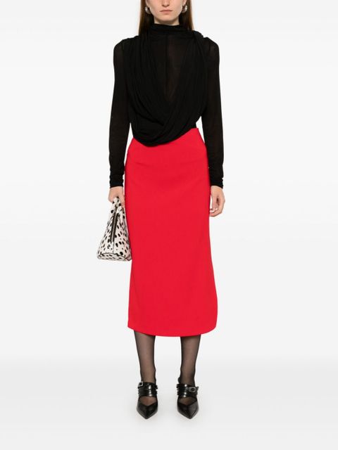 Magda Butrym cape-effect sheer bodysuit - Black