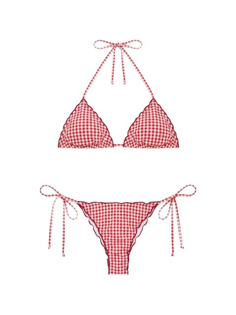 MC2 Saint Barth Sagitami vichy pattern bikini - Red - zdjęcie produktu nr 1