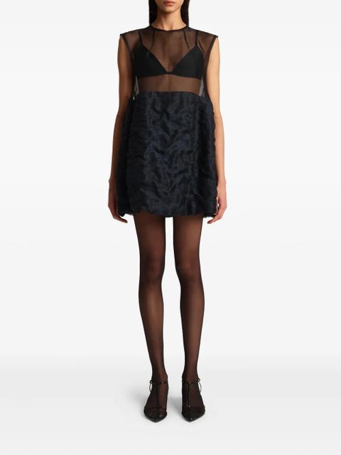 KHAITE Blair textured mini dress - Blue