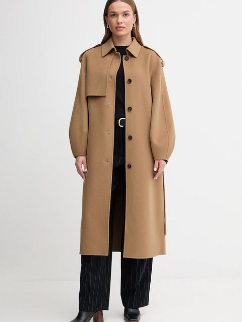 Barbour sweter z wełną CARLBY damski kolor granatowy lekki LKN1686 - zdjęcie produktu nr 2