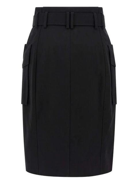 Balmain belted cargo pencil skirt - Black - zdjęcie produktu nr 2