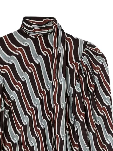 Gucci Heritage Ribbon-print blouse - Black - zdjęcie produktu nr 2