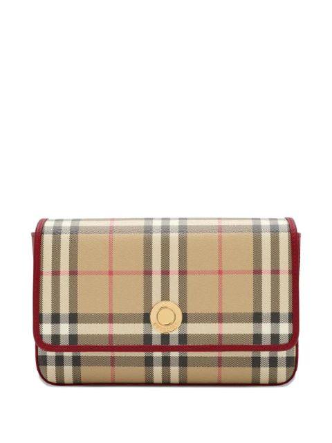 Burberry Hampshire check leather trim bag - Neutrals - zdjęcie produktu nr 1