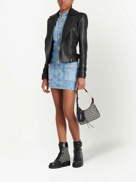 Balmain denim fitted mini dress - Blue - zdjęcie produktu nr 2