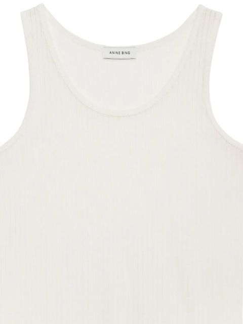 ANINE BING Eugene ribbed sleeveless top - White - zdjęcie produktu nr 2