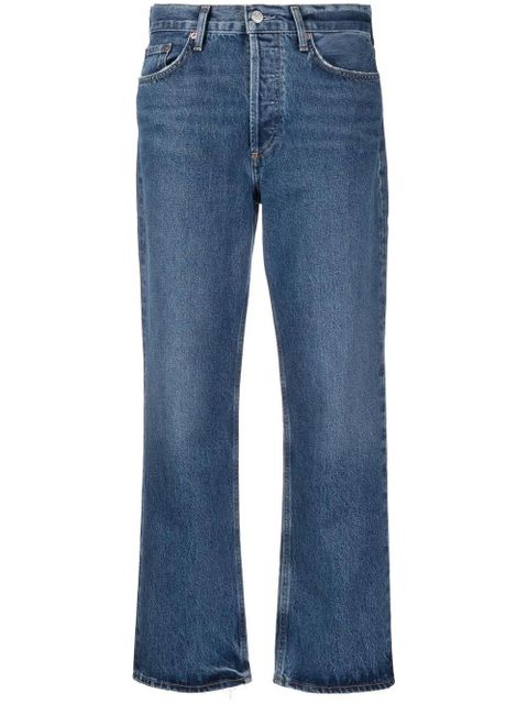 AGOLDE organic-cotton cropped jeans - Blue - zdjęcie produktu nr 1