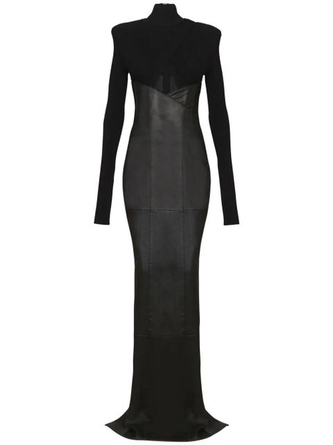 Balmain panelled maxi dress - Black