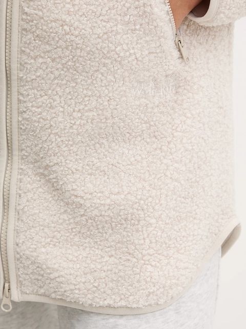 Jack Wolfskin bluza polarowa HIGH CURL kolor beżowy gładka A65074