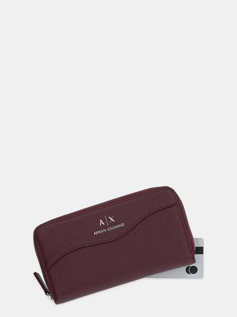 Armani Exchange portfel damski kolor bordowy 948068 CC783