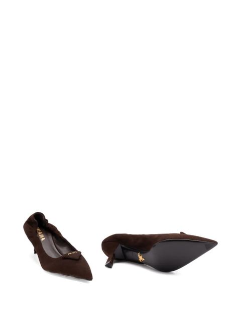 Prada suede pointed-toe pumps - Brown
