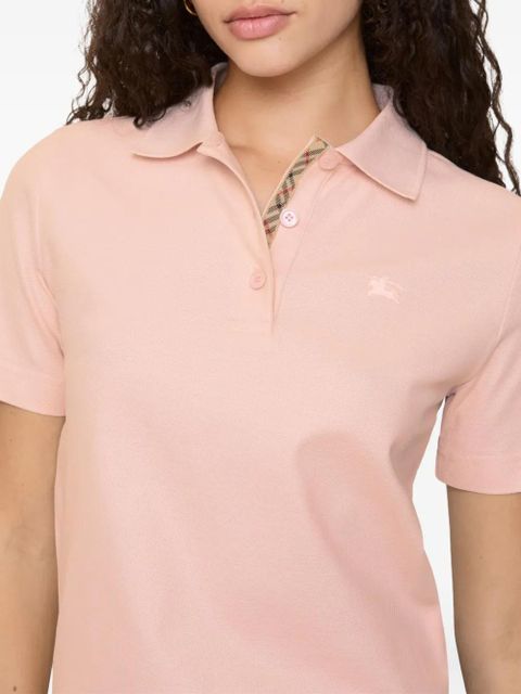 Burberry check taping equestrian knight polo shirt - Pink