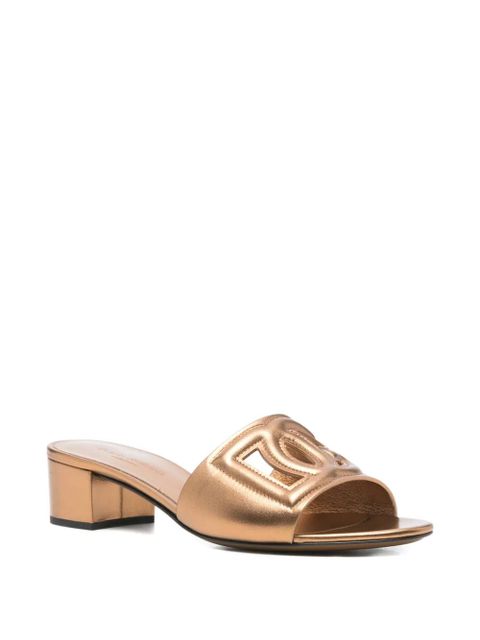 Dolce & Gabbana cut-out heeled sandals - Gold