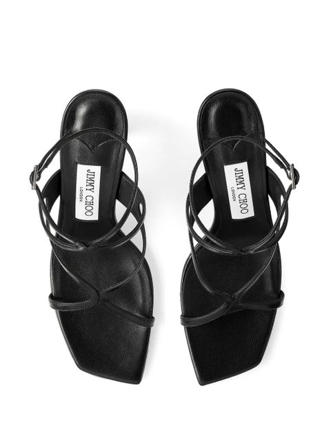 Jimmy Choo Azie 85mm leather sandals - Black