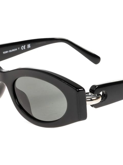 Tory Burch oval-frame sunglasses - Black - zdjęcie produktu nr 2