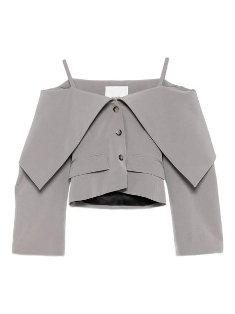 Nanushka foldback-neckline blazer - Grey - zdjęcie produktu nr 1