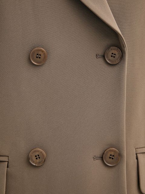 ISABELLE BLANCHE marynarka kolor zielony dwurzędowa gładka IS25FW-J049-T001