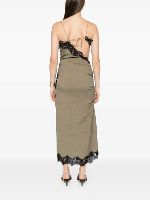 Christopher Esber lace-detailing midi dress - Green