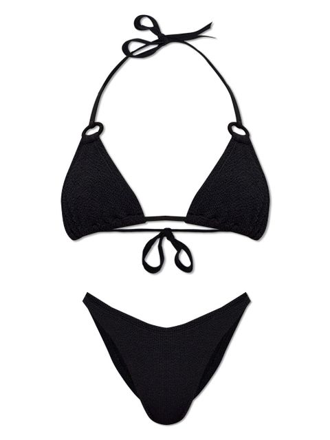Hunza G Eva seersucker bikini - Black