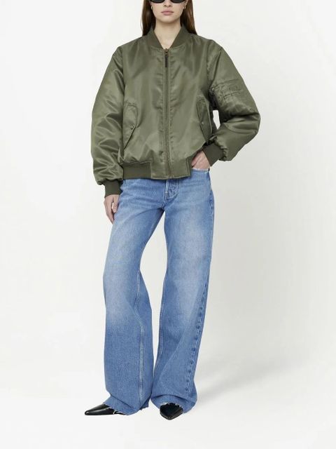 ANINE BING Leon satin bomber jacket - Green - zdjęcie produktu nr 2