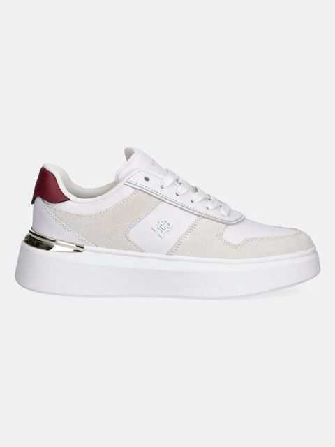 Tommy Hilfiger sneakersy skórzane TH FASHION COURT MIX SNEAKER damskie kolor biały FW0FW08632 - zdjęcie produktu nr 2