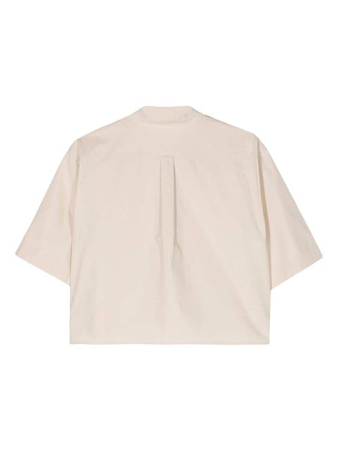 TOTEME Veran organic cotton cropped shirt - Neutrals