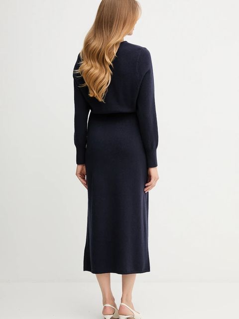 OUI sukienka z wełną kolor granatowy maxi dopasowana 94484 - zdjęcie produktu nr 2