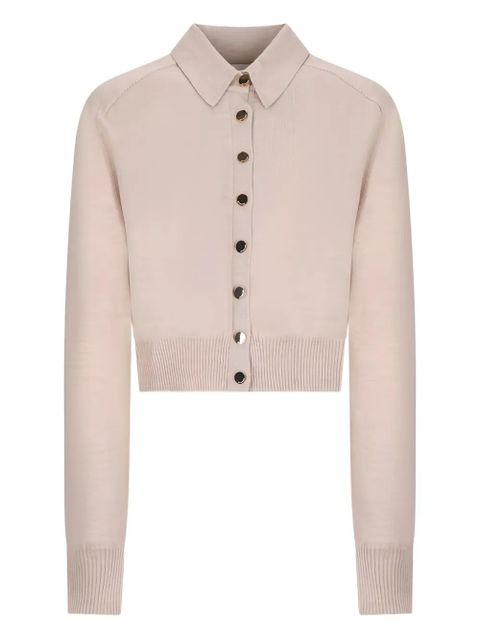 Sportmax collared button-front cardigan - Pink - zdjęcie produktu nr 1