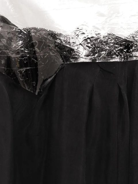 Maison Margiela lace-trim pleated skirt - Black