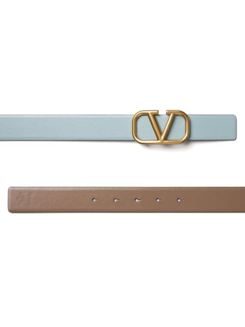 Valentino Garavani VLogo Signature leather belt - Blue