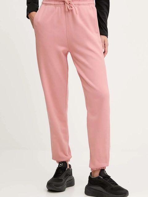 adidas by Stella McCartney spodnie dresowe bawełniane damskie kolor pomarańczowy gładkie JX2717 - zdjęcie produktu nr 1