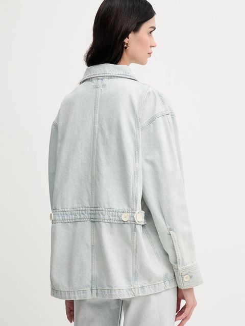 Tommy Hilfiger kurtka jeansowa kolor niebieski przejściowa WW0WW44410 - zdjęcie produktu nr 2