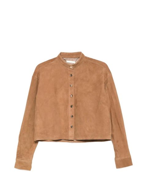 Nour Hammour Lucien long-sleeve suede jacket - Neutrals - zdjęcie produktu nr 1