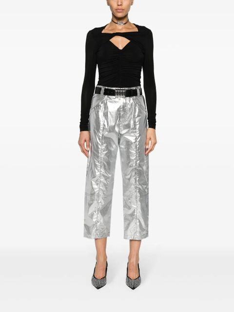 ISABEL MARANT Vandalia ruched blouse - Black - zdjęcie produktu nr 2