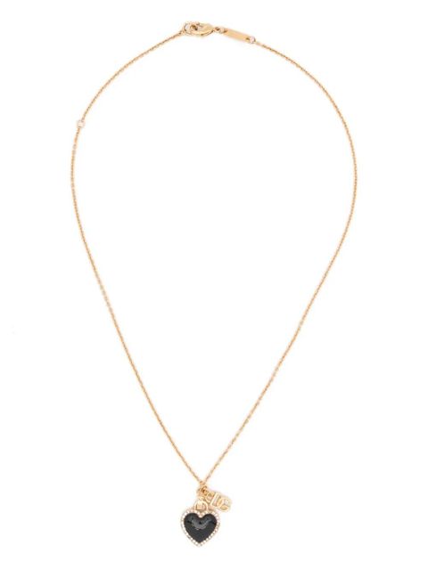Dolce & Gabbana crystals heart-charm necklace - Gold - zdjęcie produktu nr 1