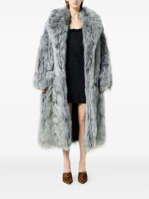 Blumarine long fur coat - Grey