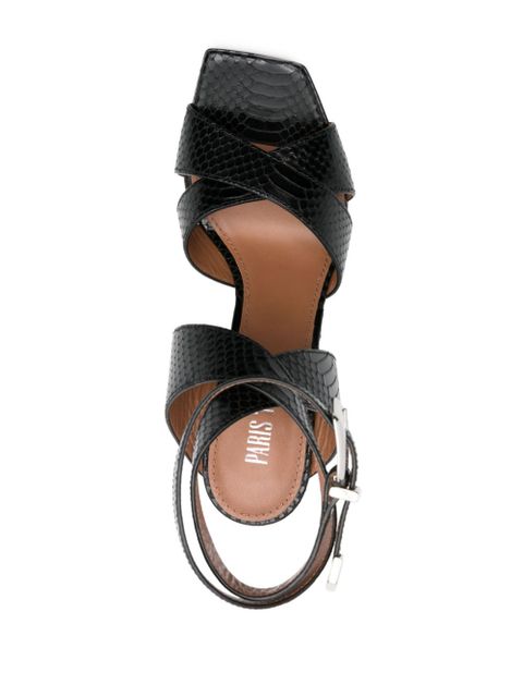 Paris Texas Arizona 100mm leather sandals - Black