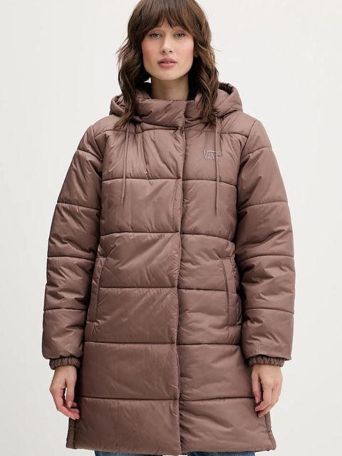 Vans kurtka kolor brązowy zimowa VN000PK3CHG1