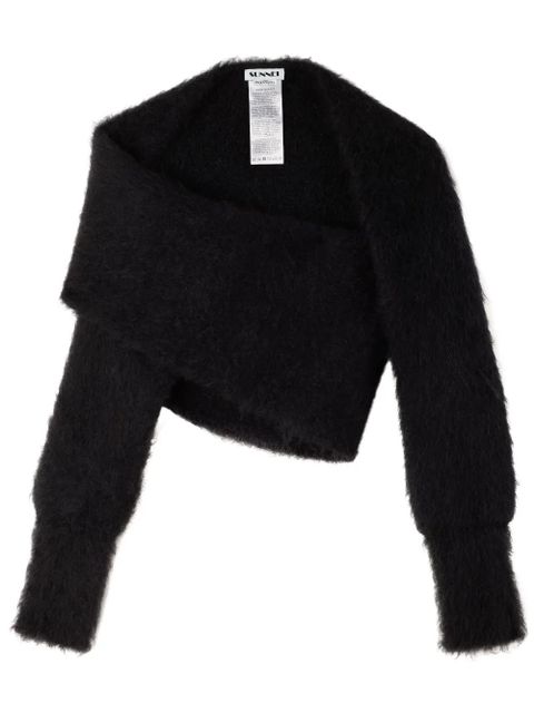 Sunnei brushed-finish wrapped sweater - Blue - zdjęcie produktu nr 1