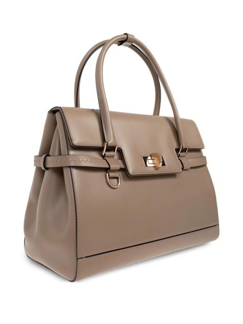 Max Mara twist-lock fastening leather tote bag - Neutrals - zdjęcie produktu nr 2