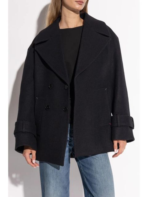 Victoria Beckham wool double breasted coat - Black - zdjęcie produktu nr 2
