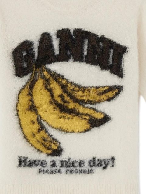 GANNI graphic-print T-shirt - Neutrals - zdjęcie produktu nr 2