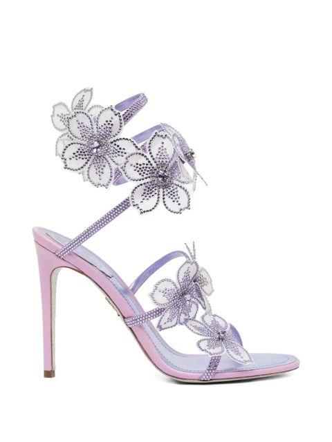 René Caovilla 105mm Peach Flower sandals - Purple - zdjęcie produktu nr 1