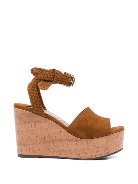Jimmy Choo suede wedge-heel sandals - Brown - zdjęcie produktu nr 1