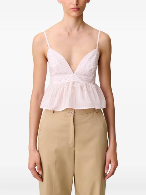 Claudie Pierlot striped V-neck top - Pink